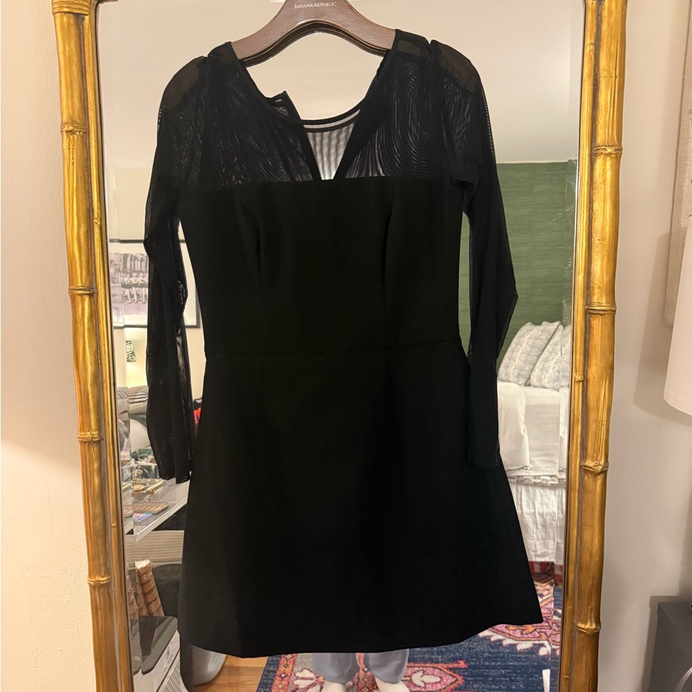 French Connection Black Long Sleeve Dress